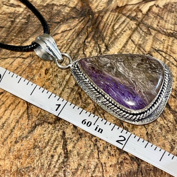 Purple Charoite Pendant 2” - Picture 12 of 14